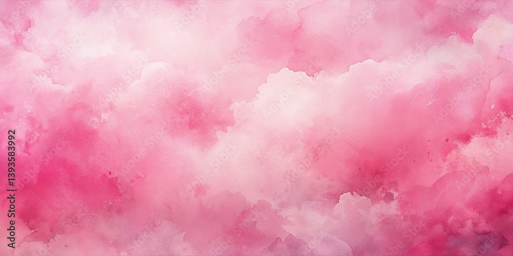 Fototapeta premium Stunning Pink Watercolor Panoramic Background A Soft Delicate Texture Perfect for Elegant Designs Invitations and