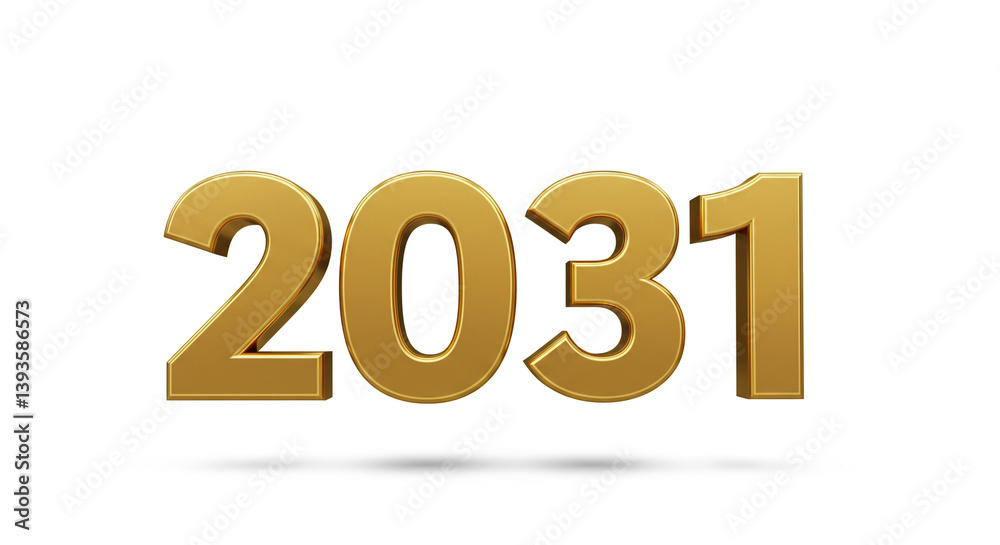 Golden 2031: A gleaming vision of the future, a bold promise of new beginnings, rendered in rich, three-dimensional gold digits. Golden 2031: A gleaming vision of the future, a bold promise of new beginnings, rendered in rich, three-dimensional gold digits.