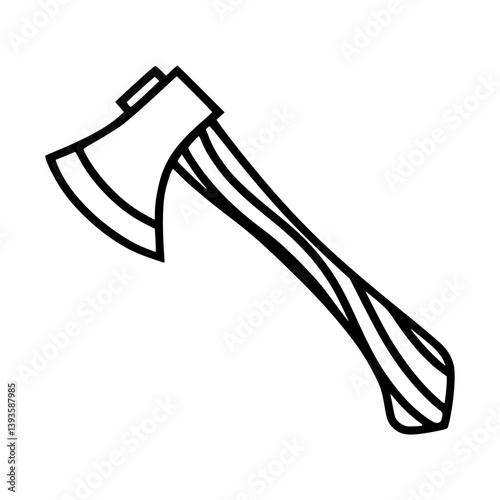 Vintage Axe Illustration - Woodworking Icon