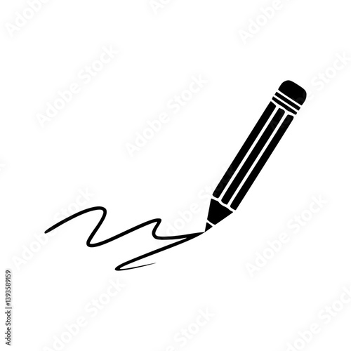 Pencil Sketch Icon - Creative Writing Illustration