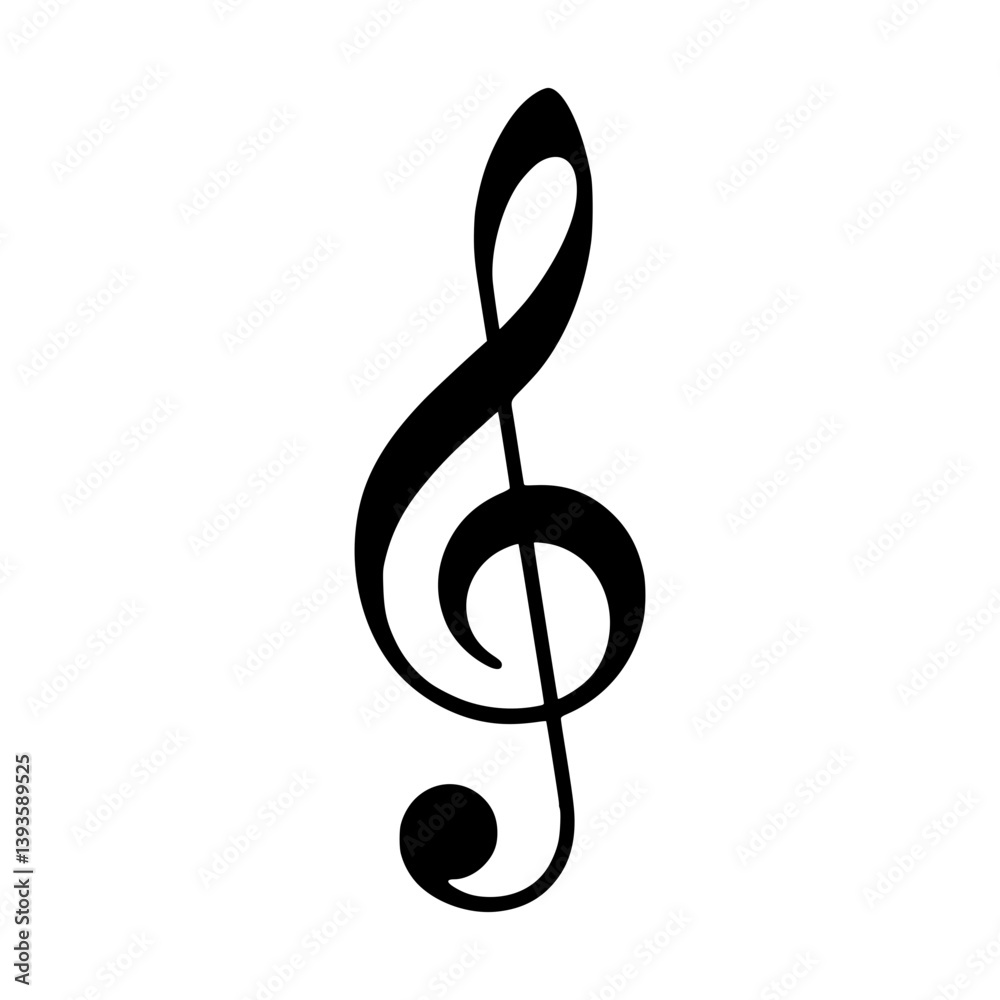 Musical Clef Icon - Vector Graphic Musical Clef Icon - Vector Graphic