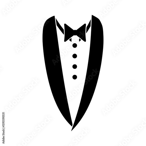 Elegant Tuxedo Emblem Vector