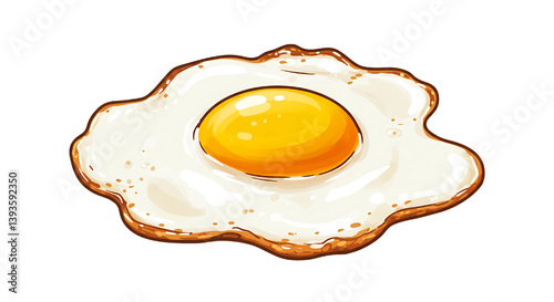 fried egg vector illustration isolated on white background 