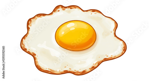 fried egg vector illustration isolated on white background 