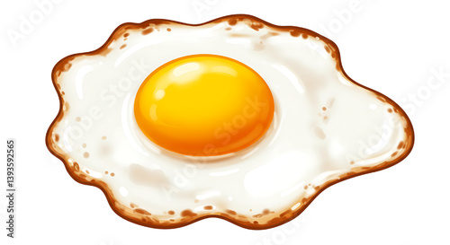 fried egg vector illustration isolated on white background 