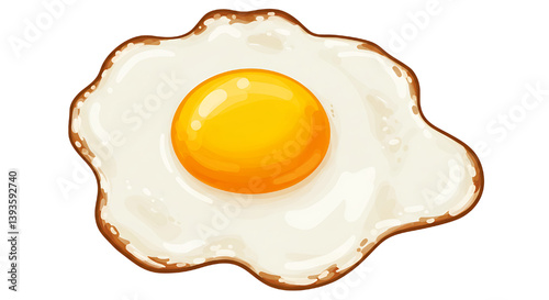 fried egg vector illustration isolated on white background 