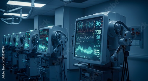 Monitoring stations with digital vitals data