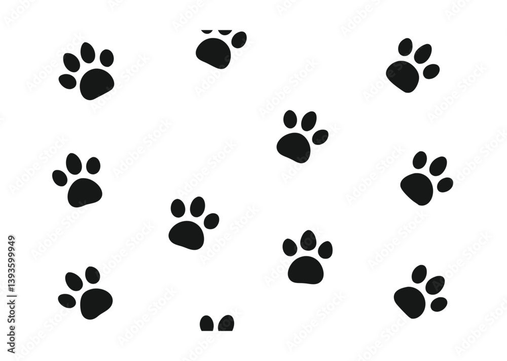 Fototapeta premium paw print pattern for kids design