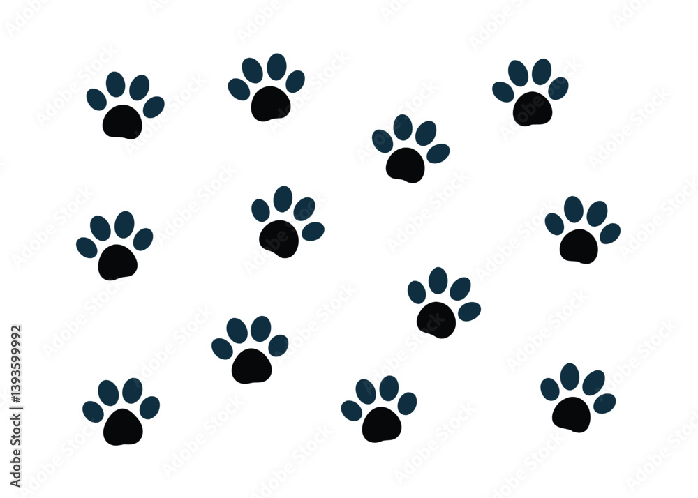 Fototapeta premium forest animal tracks pattern vector