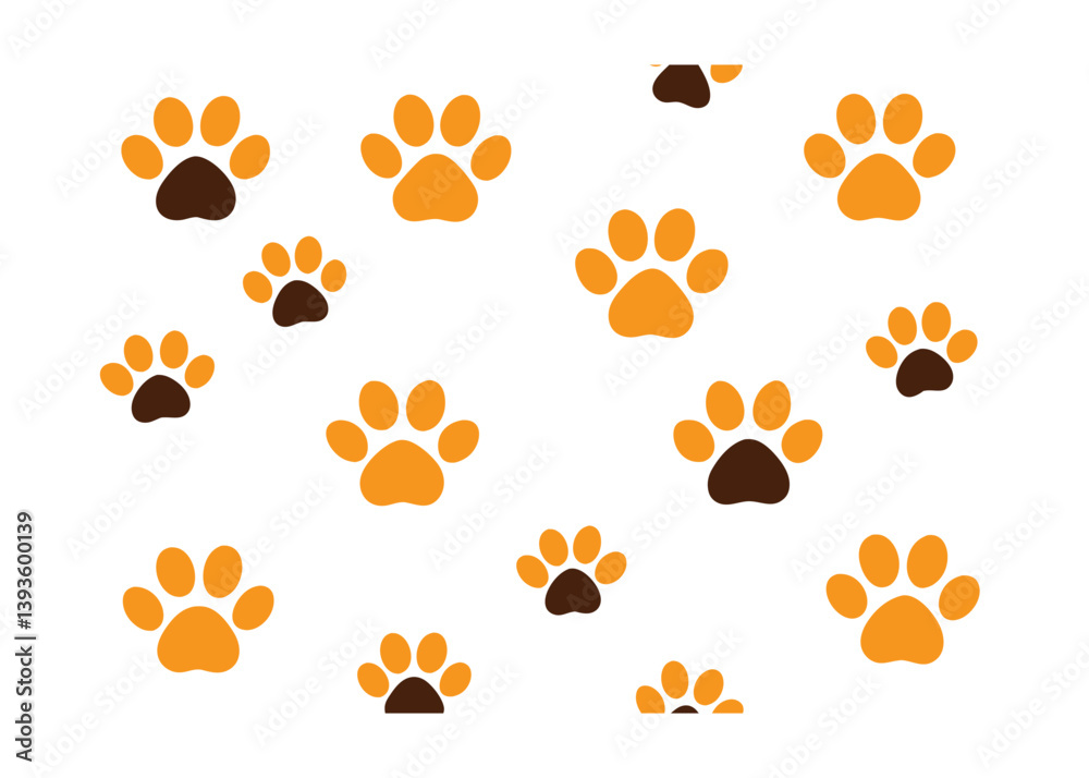 Fototapeta premium footprint seamless vector background