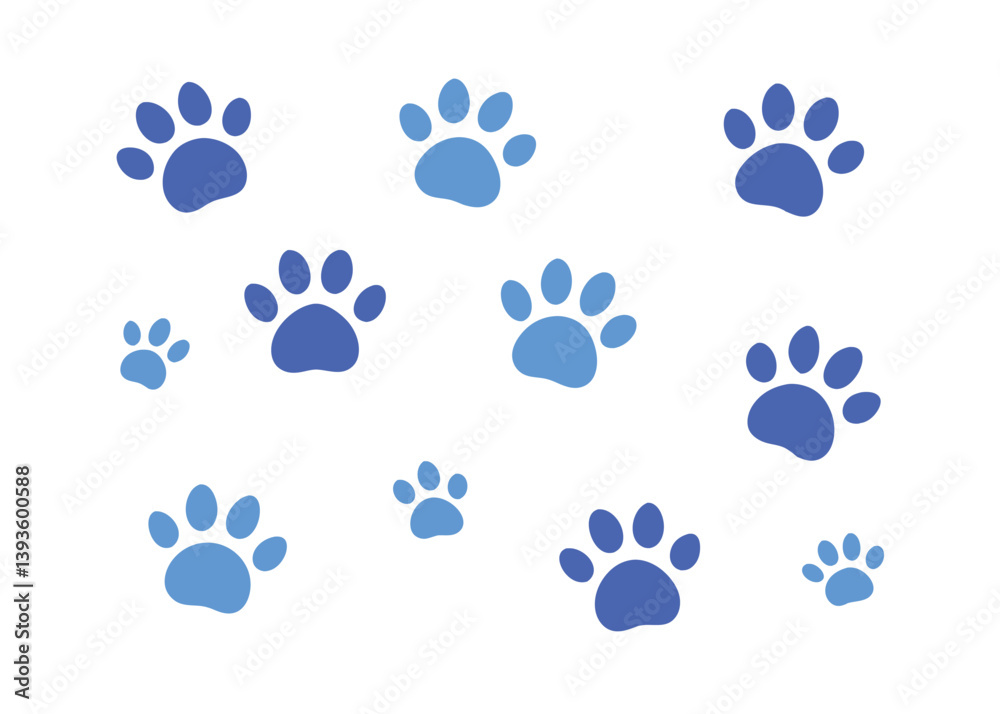 Fototapeta premium vector paw path seamless design