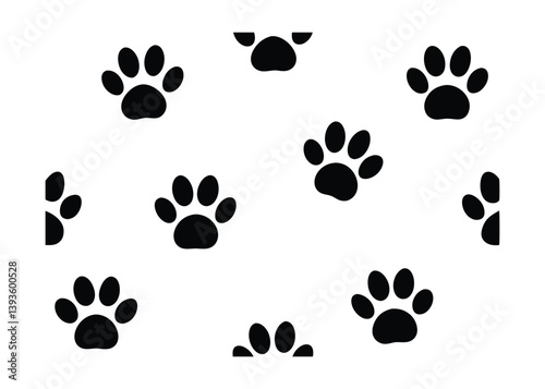 animal paw path repeat pattern