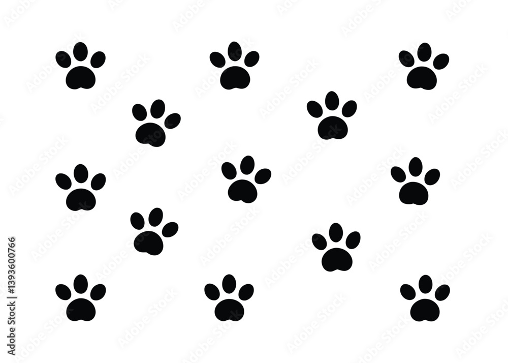 Fototapeta premium stylish paw print vector design