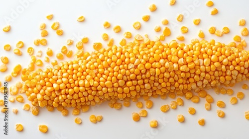 Obraz na płótnie isolated organic fresh corn or maize on a white background. w salonie