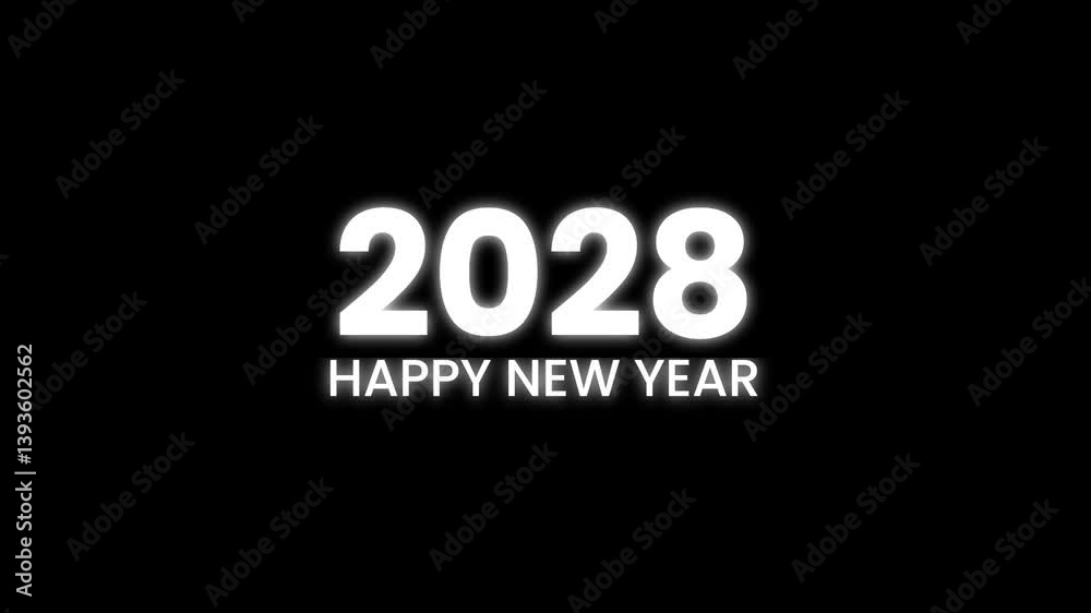 2028 happy new year animation in high resolution with transparent background 2028 happy new year animation in high resolution with transparent background
