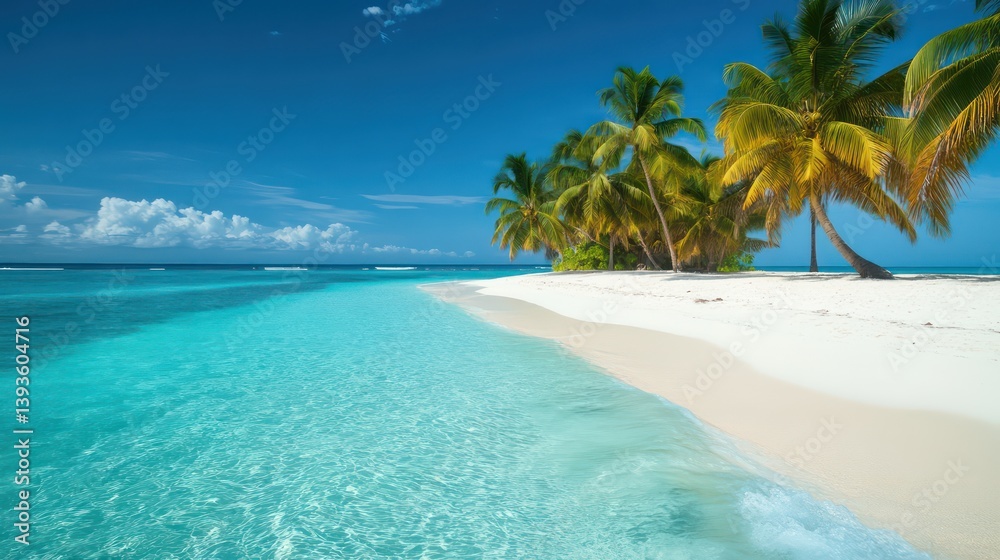 Fototapeta premium Tropical beach paradise ocean scene