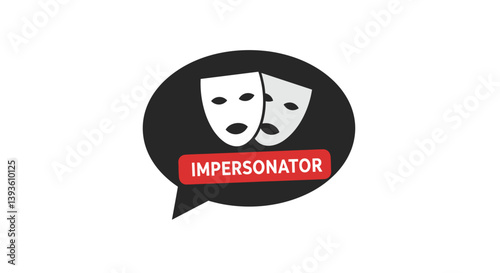 Impersonator masks with speech bubble design