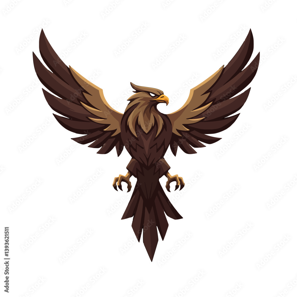 Fototapeta premium Majestic Eagle Soaring with Open Wings