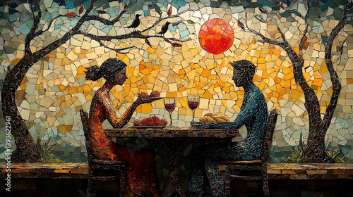  a picnic in the park on a warm, sunny day