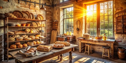 Charming City Bakery Rustic Delights from an Old House Freshly Baked Bread Pastries