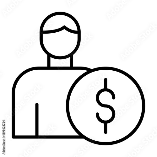 Cheater  Vector Line Icon Design