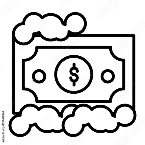 Money Laundering  Vector Line Icon Design