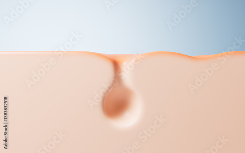 Fototapeta Naklejka Na Ścianę i Meble -  Skin background for skincare or cosmetic products, 3d rendering.