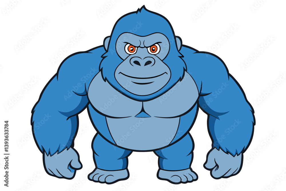 Fototapeta premium coloring pages for kids for brain development. Gorilla outline vector illustration and ready for print.