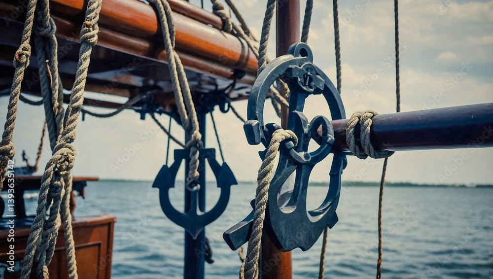 Ship anchor icon or boat anchor symbol. Ship anchor icon or boat anchor symbol.