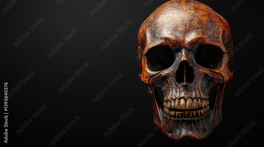 Contemplation: A Dark and Evocative Still Life of a Weathered Skull, a Symbol of Mortality and the Passage of Time Contemplation: A Dark and Evocative Still Life of a Weathered Skull, a Symbol of Mortality and the Passage of Time