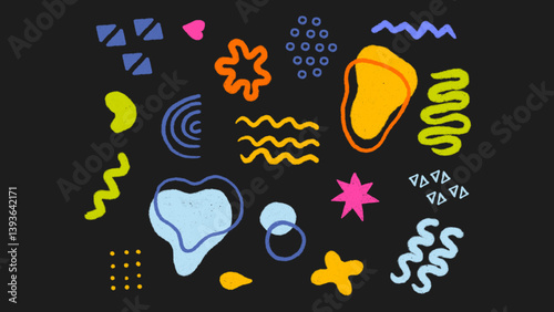 Hand-drawn scribble texture set for education and school design. Charcoal doodles, crayon smudges, pastel lines — perfect for kids style backgrounds.