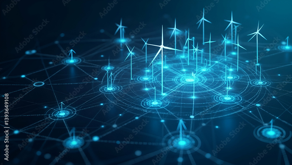 Innovative Sustainable Grid Integration: Advanced Digital Control Systems & Renewable Energy for Optimized Power Network Efficiency in Photo Stock Concept Innovative Sustainable Grid Integration: Advanced Digital Control Systems & Renewable Energy for Optimized Power Network Efficiency in Photo Stock Concept