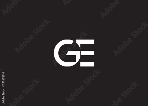 GE creative logo design and initial logo