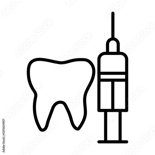 Anesthesia Vector Line Icon Design