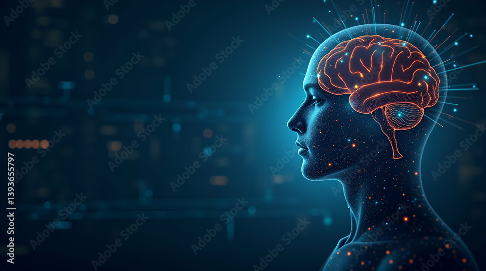 Obraz premium Explore a modern depiction of high-level AI reasoning, showcasing advanced cognitive computations and intricate algorithms that enhance digital intelligence and decision-making.