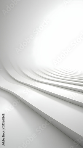 Abstract White Curved Lines Background