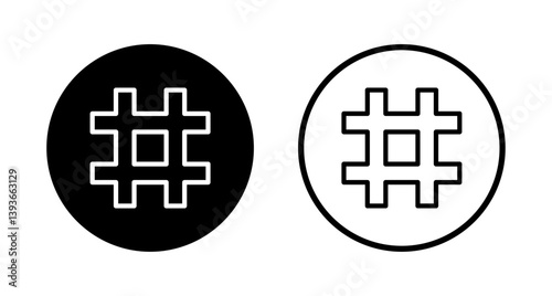 Hashtag icon logo design. hashtag sign and symbol