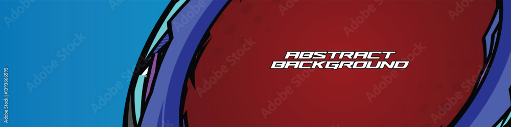 Obraz premium High-energy racing banner vector with vibrant neon colors and dynamic abstract lines. Ideal for gamers, streamers, and e-sports themes. 