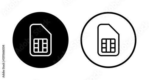 Sim card icon logo design. dual sim card sign and symbol