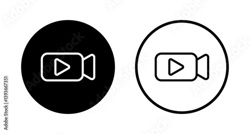 Video icon logo design. video camera sign and symbol. movie sign. cinema