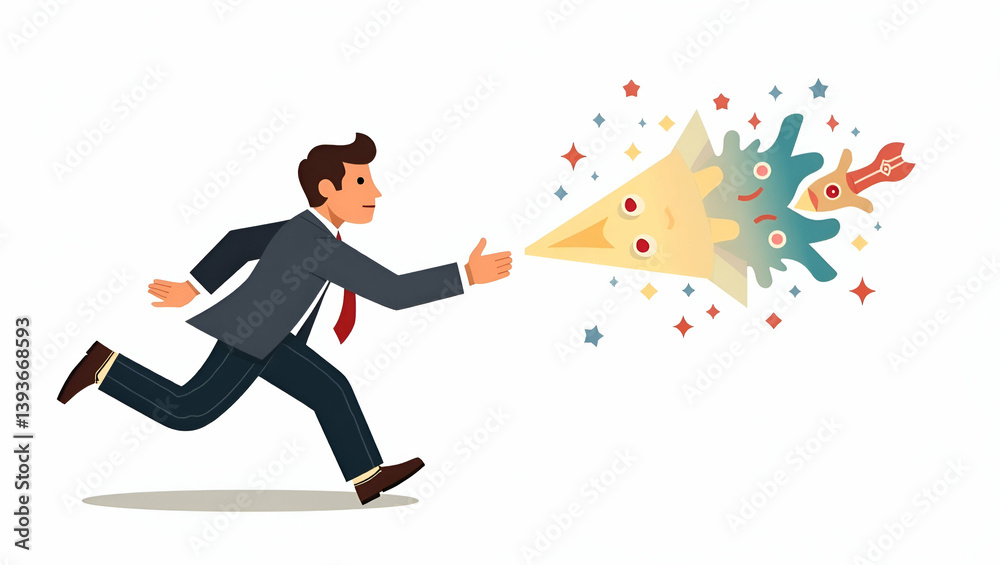 Dynamic Infographics: Flat Vector Illustrations Showcasing Superpower Rivalry and Global Competition with Symbolic Elements and Analytical Charts for a Smart Business Perspective