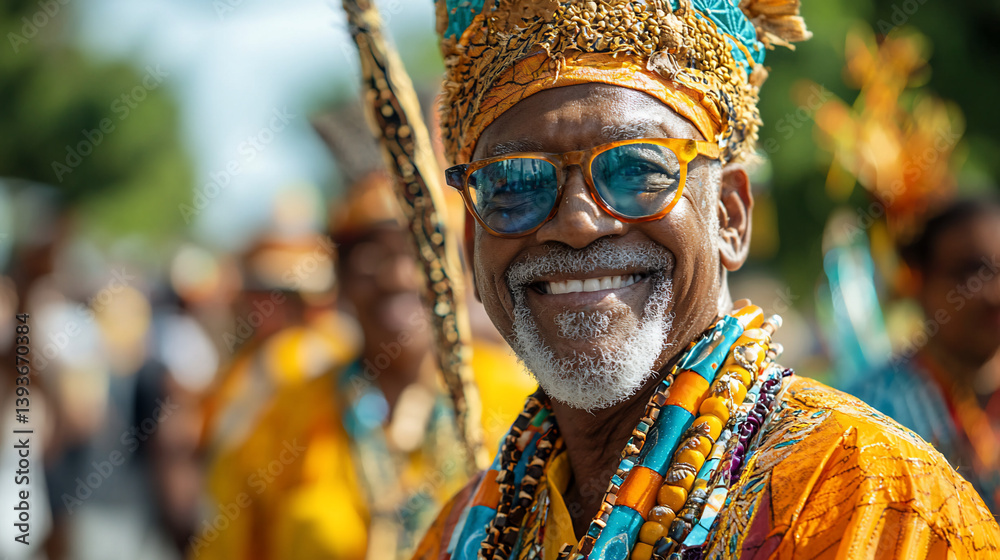 Fototapeta premium Smiling Man in Parade Costume