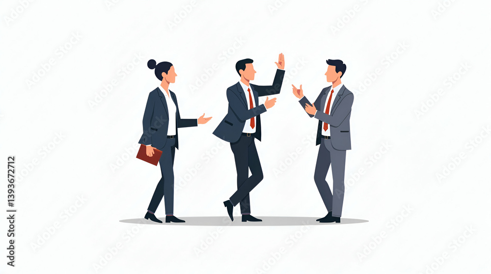 Fototapeta premium Flat Examine dynamic multinational security efforts integrating collaborative defense initiatives and coordinated crisis management to enhance transnational stability in Simple flat cute vector illus