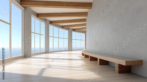 Modern Interior Design with Open Space and Natural Light Enhancing a Contemporary Atmosphere