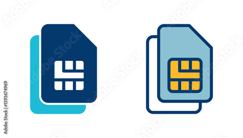 Sim card icon vector isolated on white background. Mobile slot icon. Mobile cellular phone sim card chip.