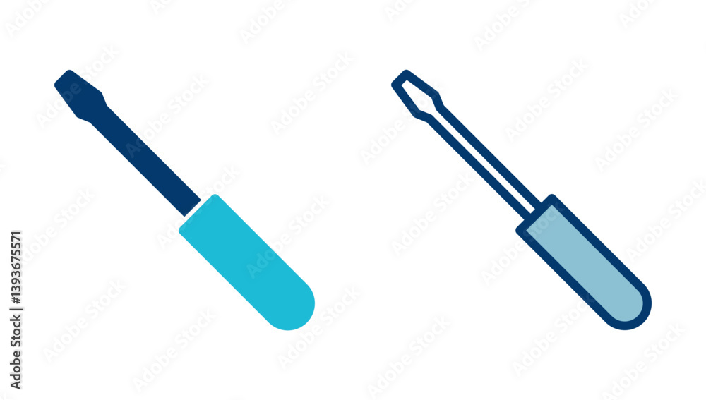 Screwdriver icon vector isolated on white background. Screwdriver vector icon Screwdriver icon vector isolated on white background. Screwdriver vector icon