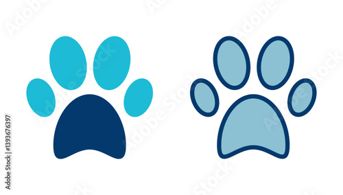 Paw icon vector isolated on white background. Paw Print icon