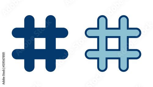 Hashtag icon vector isolated on white background. hashtag vector icon