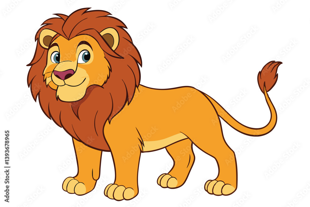 Obraz premium Lion outline vector illustration and ready for print.