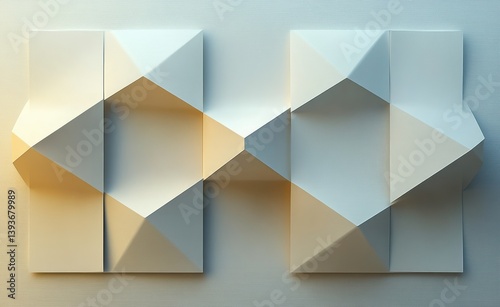 Abstract Geometric Sphere Design with Symmetrical Patterns and Soft Lighting